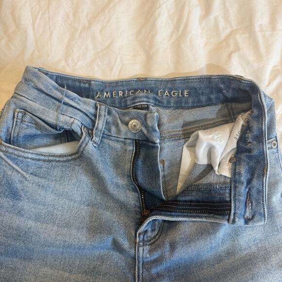 American Eagle Curvy Mom Jeans 00 Light Wash High Rise Denim - Picture 15 of 16